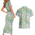 Mele Kalikimaka Hawaii Christmas Couples Matching Short Sleeve Bodycon Dress and Hawaiian Shirt Omaomao Seamless Floral Motif - Polynesian Pride