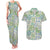Mele Kalikimaka Hawaii Christmas Couples Matching Tank Maxi Dress and Hawaiian Shirt Omaomao Seamless Floral Motif - Polynesian Pride