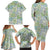 Mele Kalikimaka Hawaii Christmas Family Matching Long Sleeve Bodycon Dress and Hawaiian Shirt Omaomao Seamless Floral Motif - Polynesian Pride