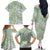 Mele Kalikimaka Hawaii Christmas Family Matching Off The Shoulder Long Sleeve Dress and Hawaiian Shirt Omaomao Seamless Floral Motif - Polynesian Pride