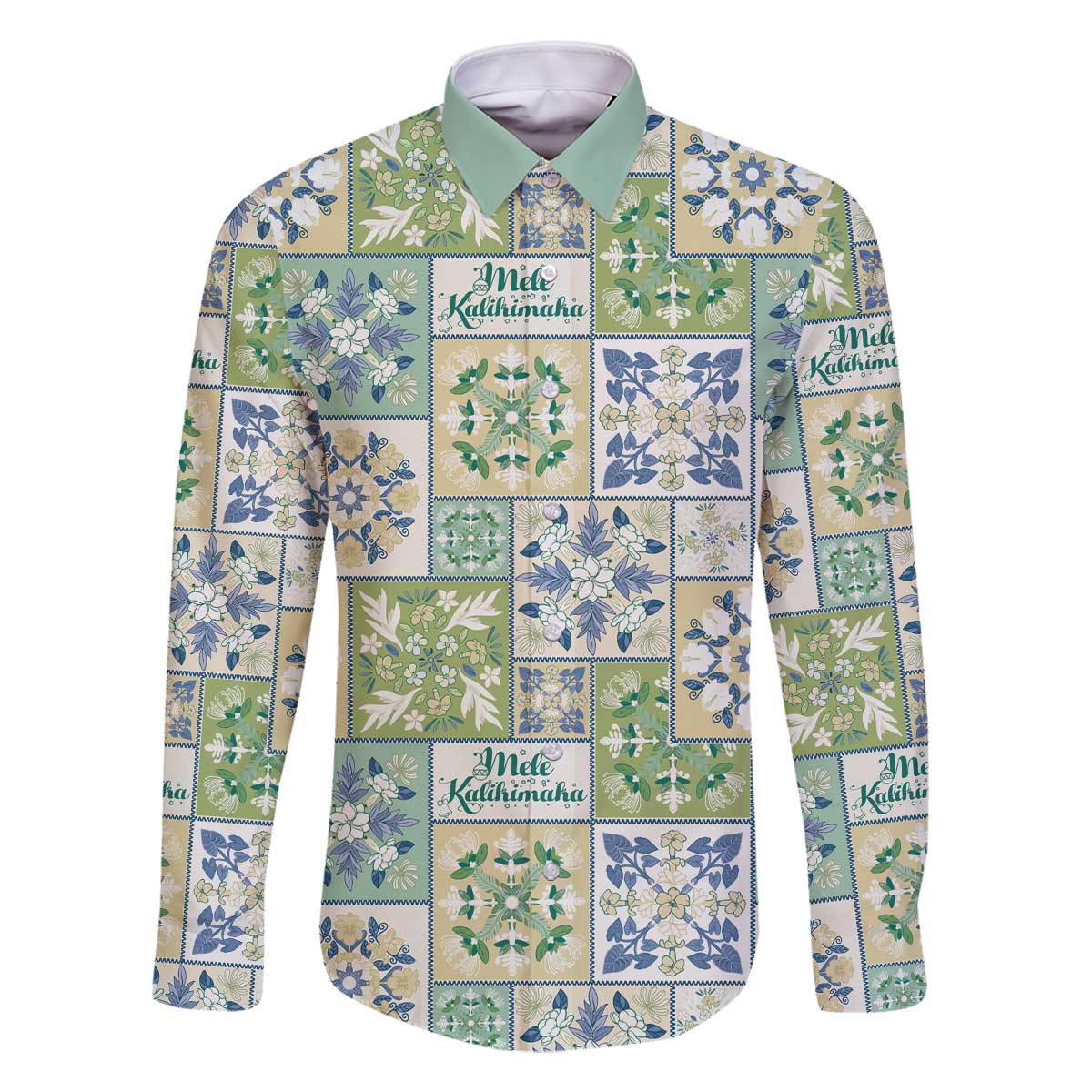 Mele Kalikimaka Hawaii Christmas Family Matching Off The Shoulder Long Sleeve Dress and Hawaiian Shirt Omaomao Seamless Floral Motif - Polynesian Pride