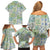 Mele Kalikimaka Hawaii Christmas Family Matching Off Shoulder Short Dress and Hawaiian Shirt Omaomao Seamless Floral Motif - Polynesian Pride