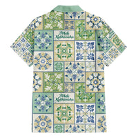 Mele Kalikimaka Hawaii Christmas Family Matching Off Shoulder Short Dress and Hawaiian Shirt Omaomao Seamless Floral Motif - Polynesian Pride