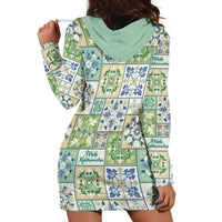 Mele Kalikimaka Hawaii Christmas Hoodie Dress Omaomao Seamless Floral Motif - Polynesian Pride
