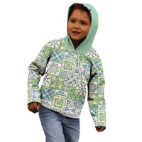 Mele Kalikimaka Hawaii Christmas Kid Hoodie Omaomao Seamless Floral Motif - Polynesian Pride