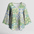 Mele Kalikimaka Hawaii Christmas Kimono Sleeve Blouse Omaomao Seamless Floral Motif - Polynesian Pride