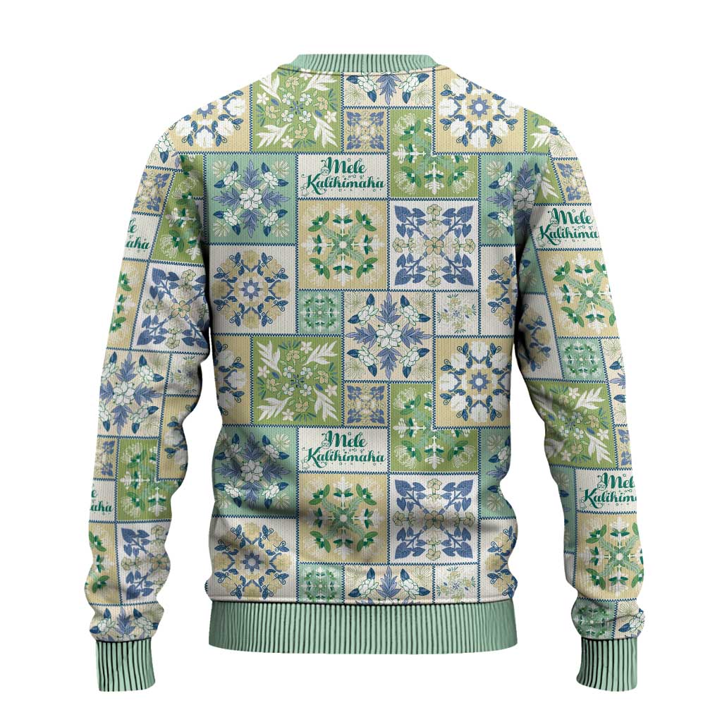 Mele Kalikimaka Hawaii Christmas Ugly Christmas Sweater Omaomao Seamless Floral Motif - Polynesian Pride