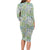 Mele Kalikimaka Hawaii Christmas Long Sleeve Bodycon Dress Omaomao Seamless Floral Motif - Polynesian Pride