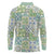 Mele Kalikimaka Hawaii Christmas Long Sleeve Polo Shirt Omaomao Seamless Floral Motif - Polynesian Pride