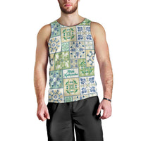 Mele Kalikimaka Hawaii Christmas Men Tank Top Omaomao Seamless Floral Motif - Polynesian Pride
