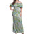 Mele Kalikimaka Hawaii Christmas Off Shoulder Maxi Dress Omaomao Seamless Floral Motif - Polynesian Pride