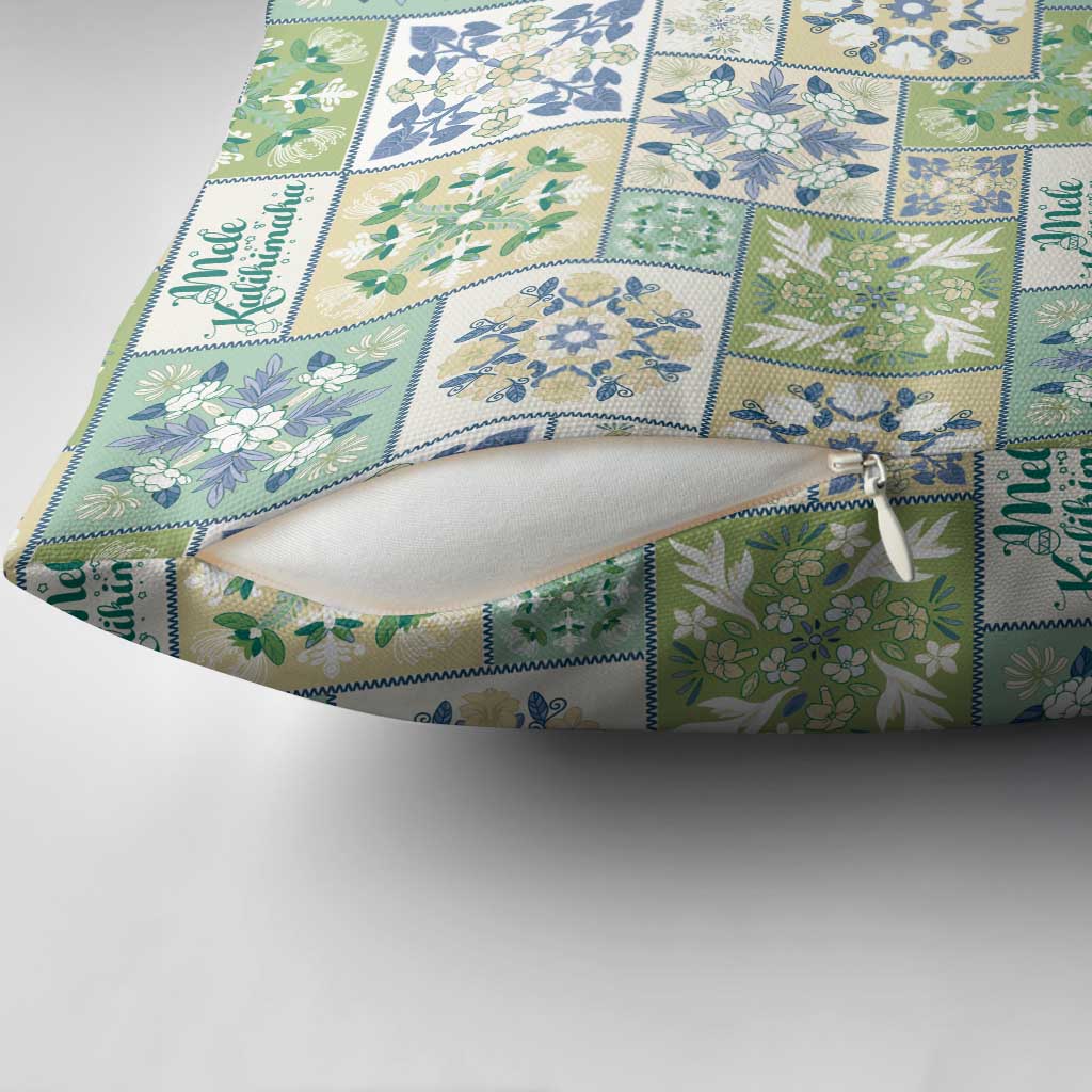 Mele Kalikimaka Hawaii Christmas Pillow Cover Omaomao Seamless Floral Motif - Polynesian Pride