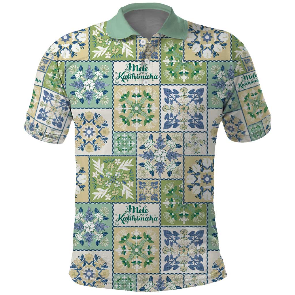 Mele Kalikimaka Hawaii Christmas Polo Shirt Omaomao Seamless Floral Motif - Polynesian Pride