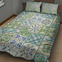 Mele Kalikimaka Hawaii Christmas Quilt Bed Set Omaomao Seamless Floral Motif - Polynesian Pride