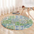 Mele Kalikimaka Hawaii Christmas Round Carpet Omaomao Seamless Floral Motif - Polynesian Pride