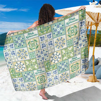 Mele Kalikimaka Hawaii Christmas Sarong Omaomao Seamless Floral Motif - Polynesian Pride