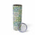 Mele Kalikimaka Hawaii Christmas Skinny Tumbler Omaomao Seamless Floral Motif - Polynesian Pride