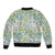Mele Kalikimaka Hawaii Christmas Sleeve Zip Bomber Jacket Omaomao Seamless Floral Motif - Polynesian Pride