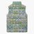 Mele Kalikimaka Hawaii Christmas Sleeveless Puffer Jacket Omaomao Seamless Floral Motif - Polynesian Pride