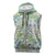 Mele Kalikimaka Hawaii Christmas Sleeveless Zip Hoodie Omaomao Seamless Floral Motif - Polynesian Pride