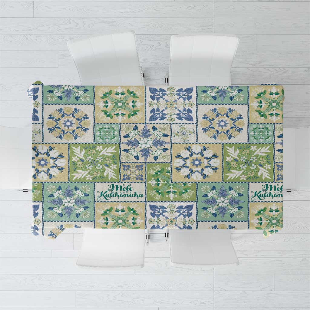 Mele Kalikimaka Hawaii Christmas Tablecloth Omaomao Seamless Floral Motif - Polynesian Pride