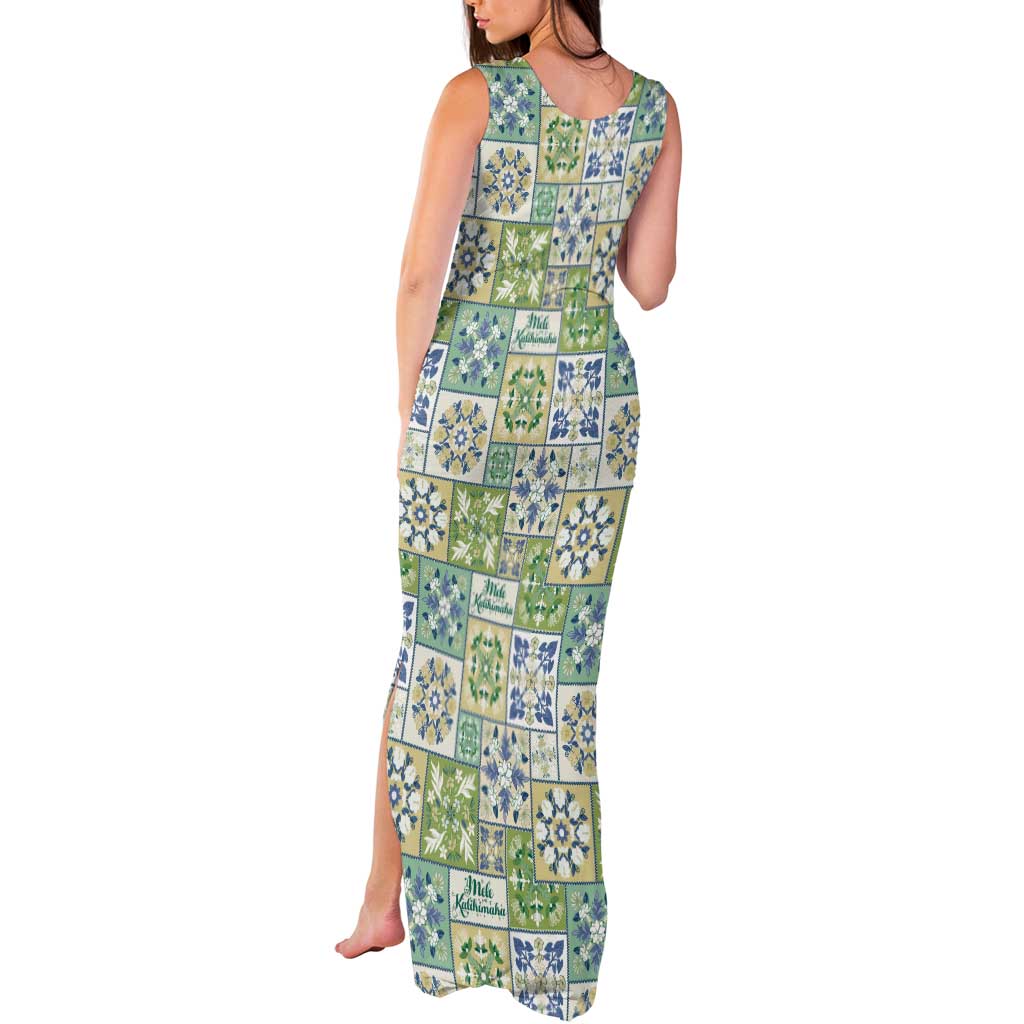 Mele Kalikimaka Hawaii Christmas Tank Maxi Dress Omaomao Seamless Floral Motif - Polynesian Pride