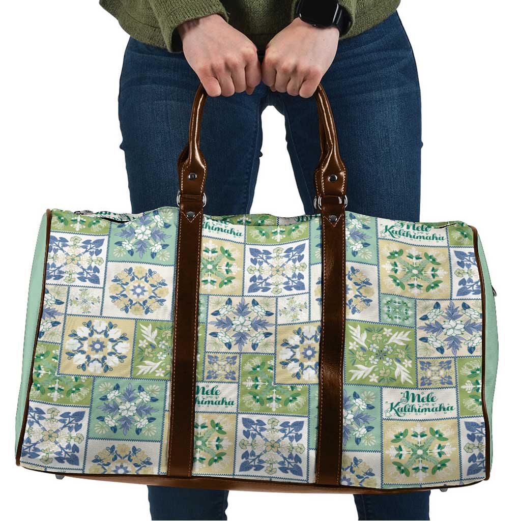 Mele Kalikimaka Hawaii Christmas Travel Bag Omaomao Seamless Floral Motif - Polynesian Pride