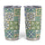 Mele Kalikimaka Hawaii Christmas Tumbler Cup Omaomao Seamless Floral Motif - Polynesian Pride