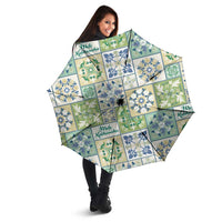 Mele Kalikimaka Hawaii Christmas Umbrella Omaomao Seamless Floral Motif - Polynesian Pride