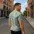 Mele Kalikimaka Hawaii Christmas Zipper Polo Shirt Omaomao Seamless Floral Motif - Polynesian Pride