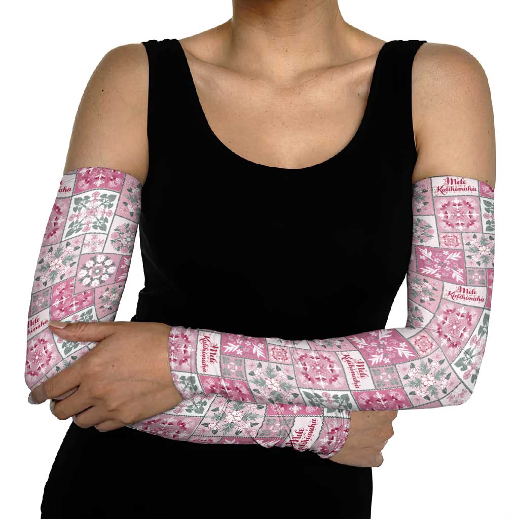 Mele Kalikimaka Hawaii Christmas Arm Sleeves Akala Seamless Floral Motif - Polynesian Pride