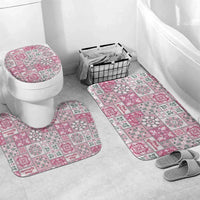 Mele Kalikimaka Hawaii Christmas Bathroom Set Akala Seamless Floral Motif - Polynesian Pride