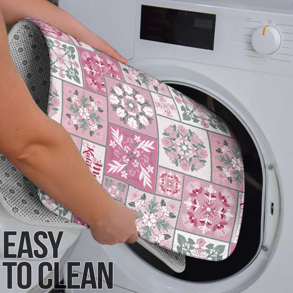 Mele Kalikimaka Hawaii Christmas Bathroom Set Akala Seamless Floral Motif - Polynesian Pride