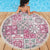 Mele Kalikimaka Hawaii Christmas Beach Blanket Akala Seamless Floral Motif - Polynesian Pride