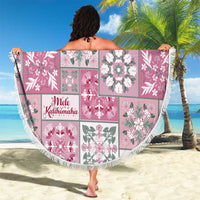 Mele Kalikimaka Hawaii Christmas Beach Blanket Akala Seamless Floral Motif - Polynesian Pride