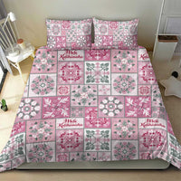 Mele Kalikimaka Hawaii Christmas Bedding Set Akala Seamless Floral Motif - Polynesian Pride