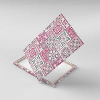 Mele Kalikimaka Hawaii Christmas Canvas Wall Art Akala Seamless Floral Motif - Polynesian Pride