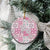 Mele Kalikimaka Hawaii Christmas Ceramic Ornament Akala Seamless Floral Motif - Polynesian Pride