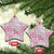 Mele Kalikimaka Hawaii Christmas Ceramic Ornament Akala Seamless Floral Motif - Polynesian Pride