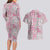 Mele Kalikimaka Hawaii Christmas Couples Matching Long Sleeve Bodycon Dress and Hawaiian Shirt Akala Seamless Floral Motif - Polynesian Pride