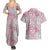 Mele Kalikimaka Hawaii Christmas Couples Matching Summer Maxi Dress and Hawaiian Shirt Akala Seamless Floral Motif - Polynesian Pride
