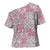 Mele Kalikimaka Hawaii Christmas Cross Shoulder Shirt Akala Seamless Floral Motif - Polynesian Pride