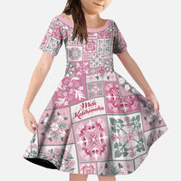 Mele Kalikimaka Hawaii Christmas Family Matching Mermaid Dress and Hawaiian Shirt Akala Seamless Floral Motif - Polynesian Pride