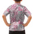 Mele Kalikimaka Hawaii Christmas Family Matching Off The Shoulder Long Sleeve Dress and Hawaiian Shirt Akala Seamless Floral Motif - Polynesian Pride