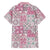 Mele Kalikimaka Hawaii Christmas Family Matching Off The Shoulder Long Sleeve Dress and Hawaiian Shirt Akala Seamless Floral Motif - Polynesian Pride