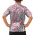 Mele Kalikimaka Hawaii Christmas Family Matching Off Shoulder Short Dress and Hawaiian Shirt Akala Seamless Floral Motif - Polynesian Pride