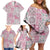 Mele Kalikimaka Hawaii Christmas Family Matching Off Shoulder Short Dress and Hawaiian Shirt Akala Seamless Floral Motif - Polynesian Pride