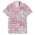 Mele Kalikimaka Hawaii Christmas Family Matching Off Shoulder Short Dress and Hawaiian Shirt Akala Seamless Floral Motif - Polynesian Pride