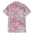 Mele Kalikimaka Hawaii Christmas Family Matching Short Sleeve Bodycon Dress and Hawaiian Shirt Akala Seamless Floral Motif - Polynesian Pride