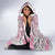 Mele Kalikimaka Hawaii Christmas Hooded Blanket Akala Seamless Floral Motif - Polynesian Pride